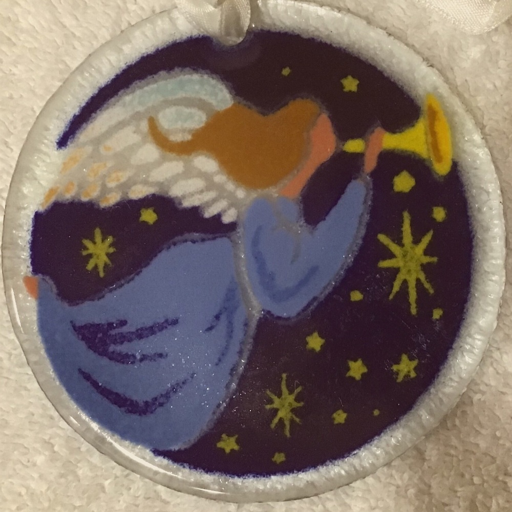Vintage Rare Peggy Karr Glass Christmas Ornament